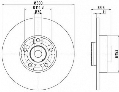 HELLA PAGID 8dd355119311 -  Тормозной диск